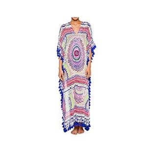 Women's Turkish Chiffon Kaftan Printed Cover up.